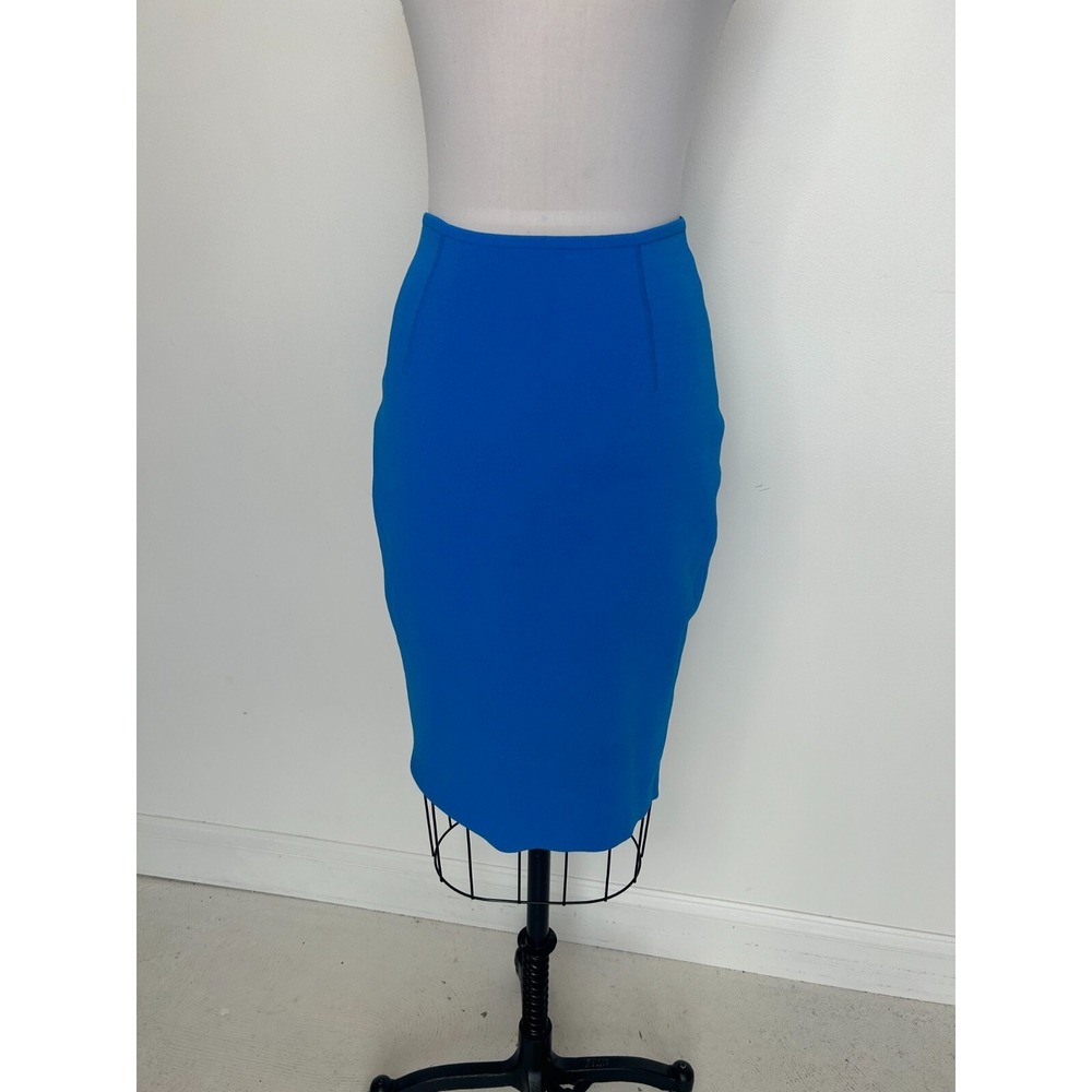 PAULA HIAN JOLIE - BRIGHT BLUE EXECUTIVE SUIT TWILL SKIRT in Size Small
